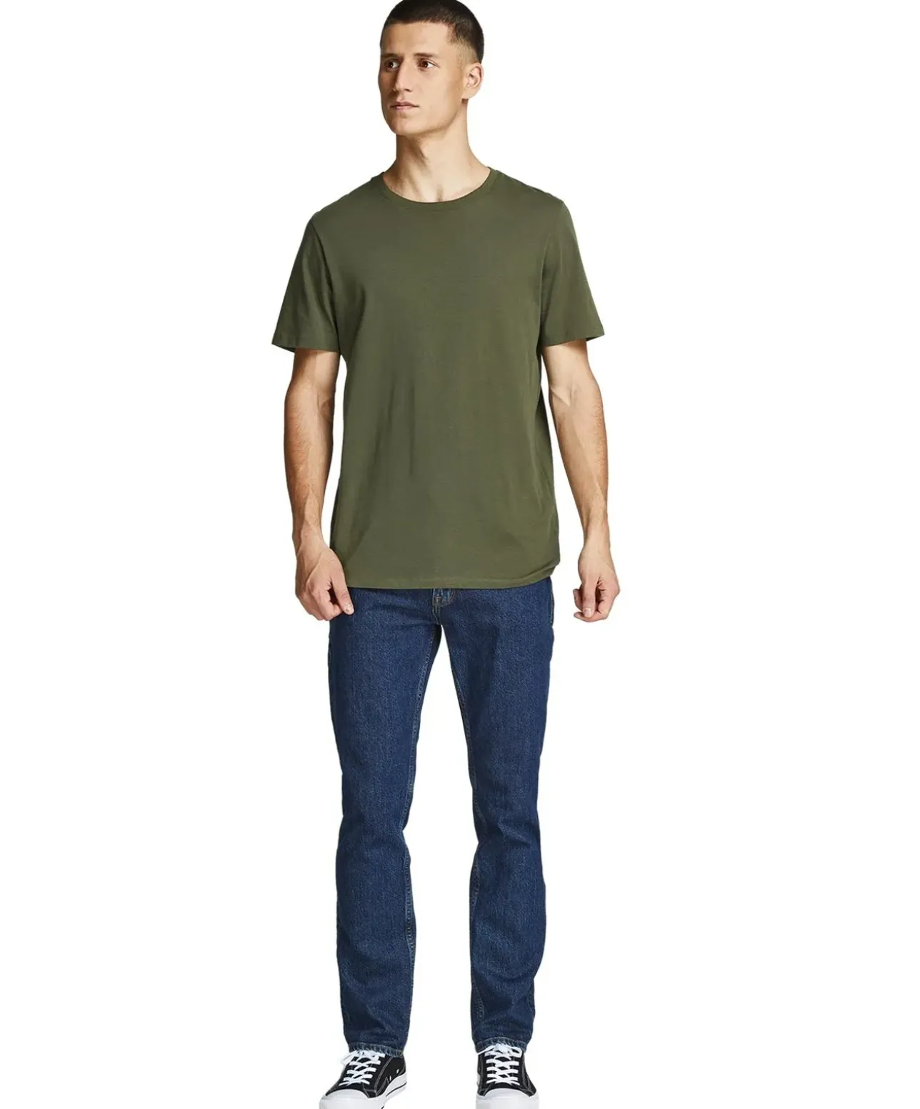 Jack & Jones T-Shirt aus Bio-Baumwolle in Olive