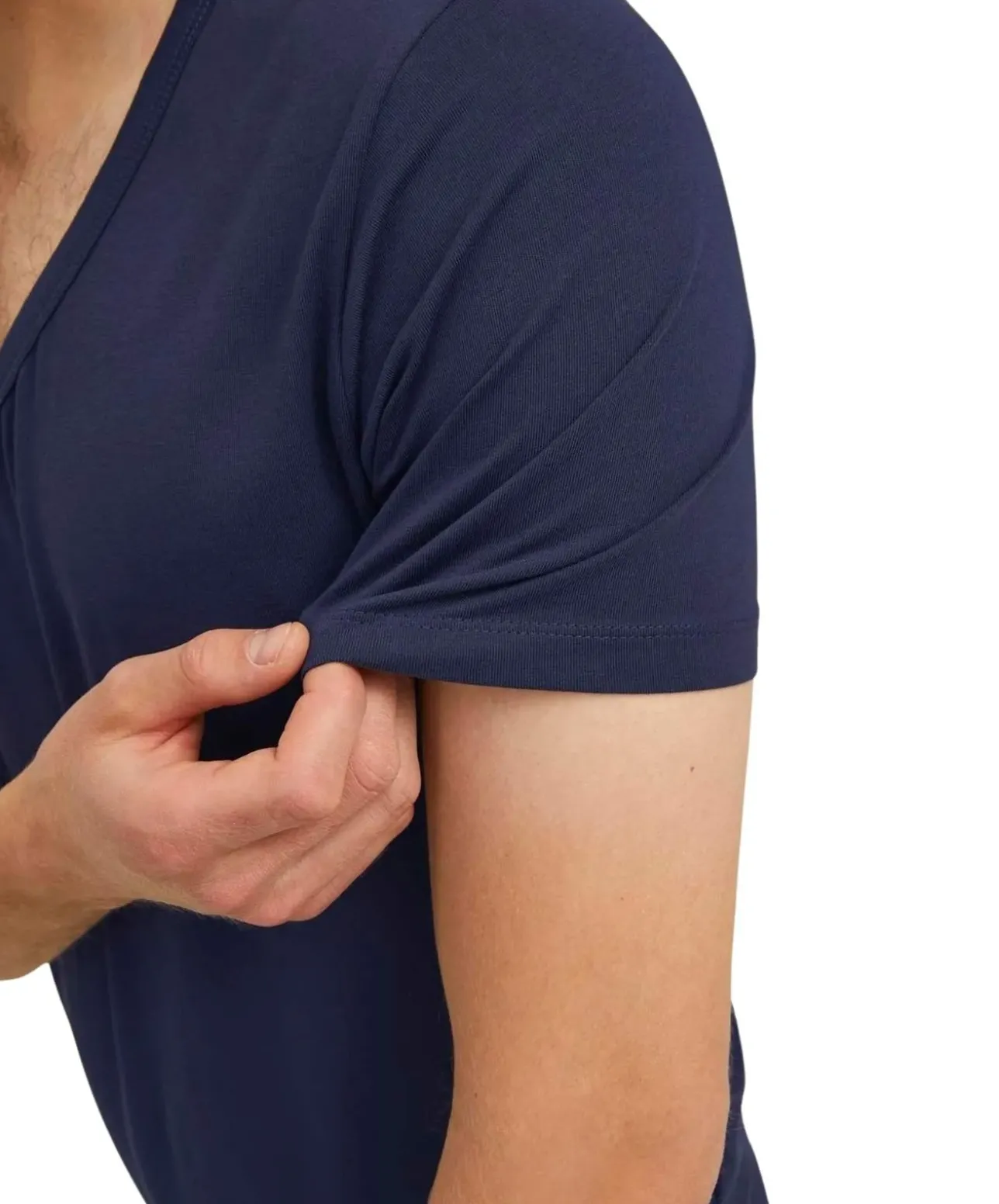 Jack & Jones T-Shirt Basic V-Neck in blauem Navy
