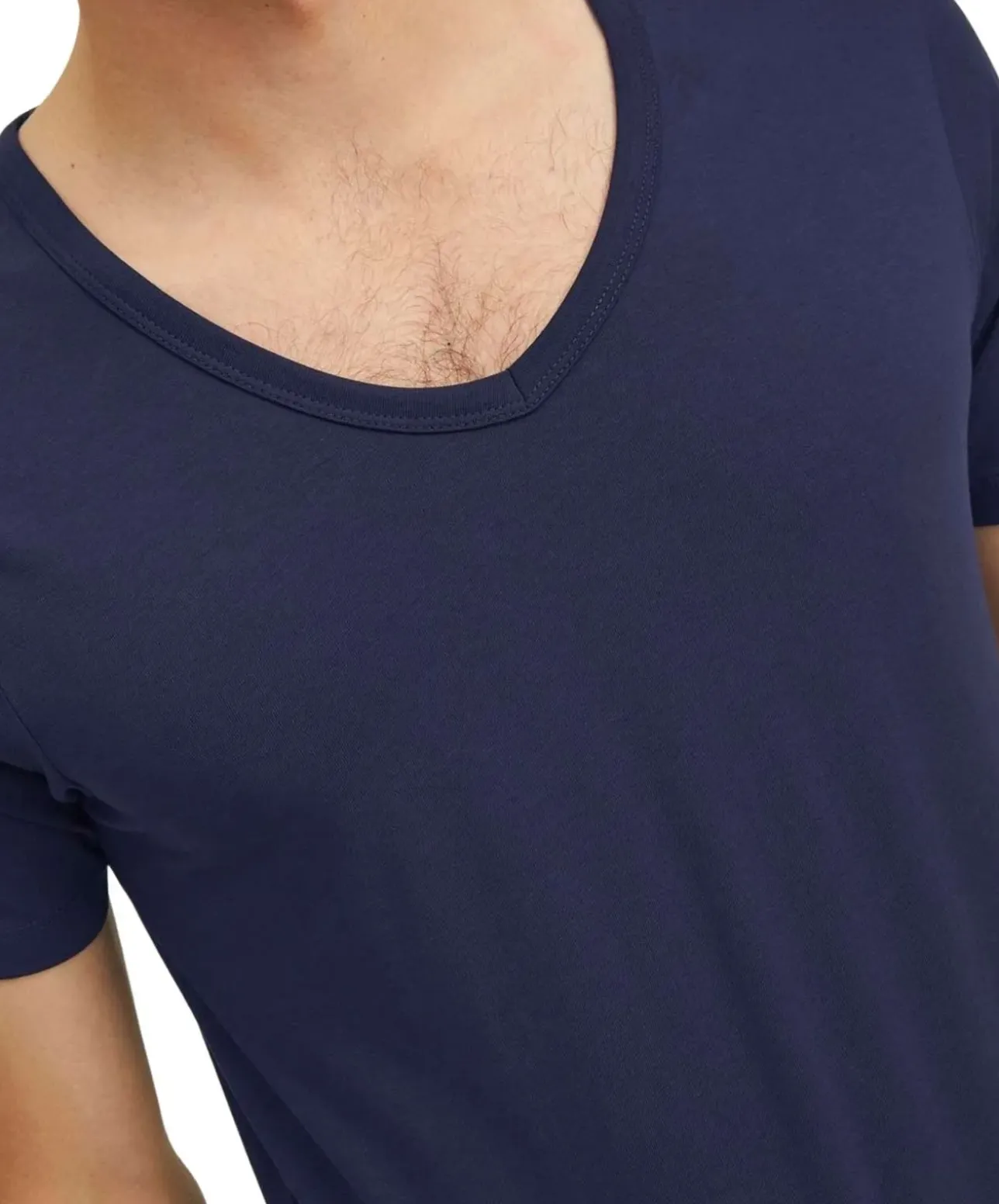 Jack & Jones T-Shirt Basic V-Neck in blauem Navy