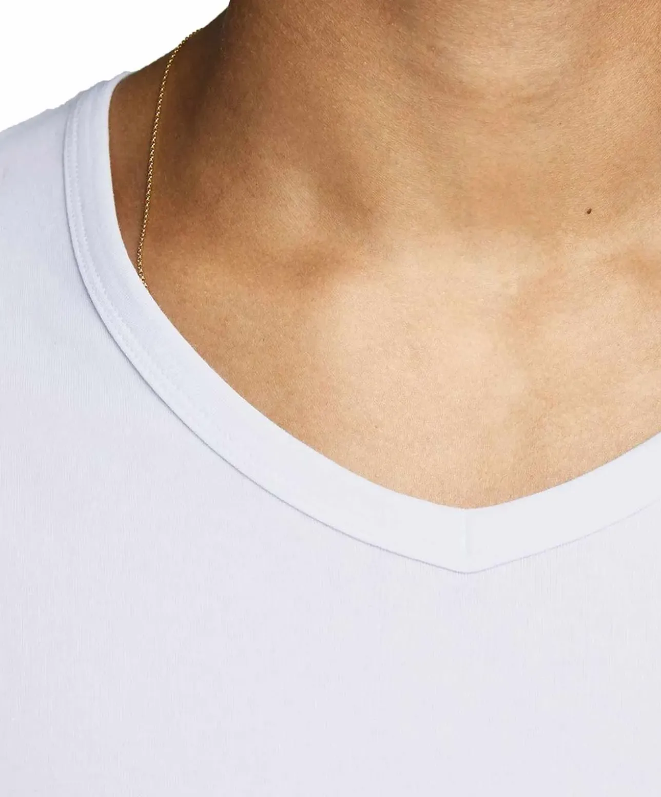 Jack & Jones T-Shirt Basic V-Neck in Weiß