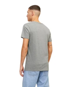 Jack & Jones T-Shirt Basic V-Neck Tee in Hellgrau