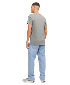 Jack & Jones T-Shirt Basic V-Neck Tee in Hellgrau