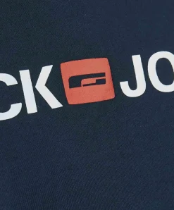 Jack & Jones T-Shirt Corp mit Schriftzug in Dunkelblau
