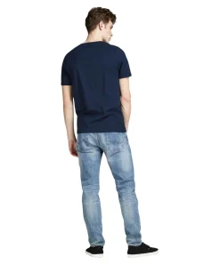 Jack & Jones T-Shirt Corp mit Schriftzug in Dunkelblau