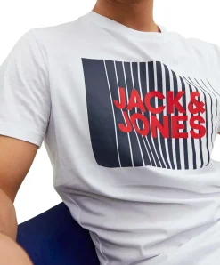 Jack & Jones T-Shirt Corp mit Front-Print in Weiß