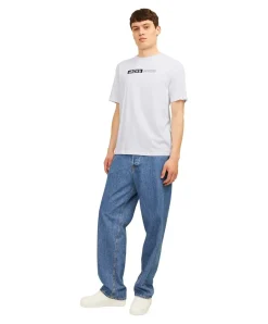 Jack & Jones T-Shirt Corp Weiß mit Pigmentprint