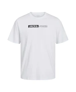 Jack & Jones T-Shirt Corp Weiß mit Pigmentprint