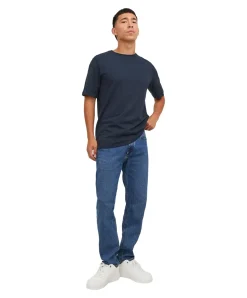 Jack & Jones T-Shirt in Dunkelblau mit klassischem Rundhals