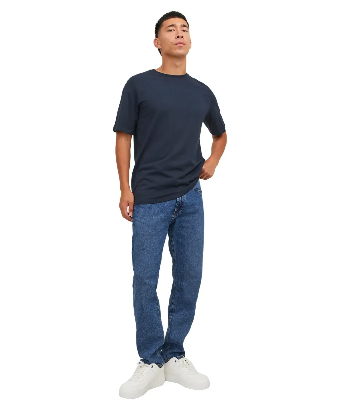 Jack & Jones T-Shirt in Dunkelblau mit klassischem Rundhals