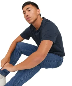Jack & Jones T-Shirt in Dunkelblau mit klassischem Rundhals