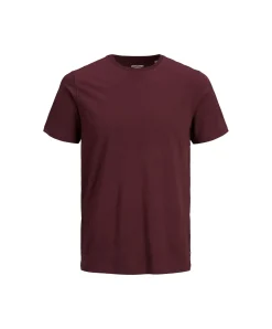 Jack & Jones T-Shirt in Royalrot mit klassischem Rundhals