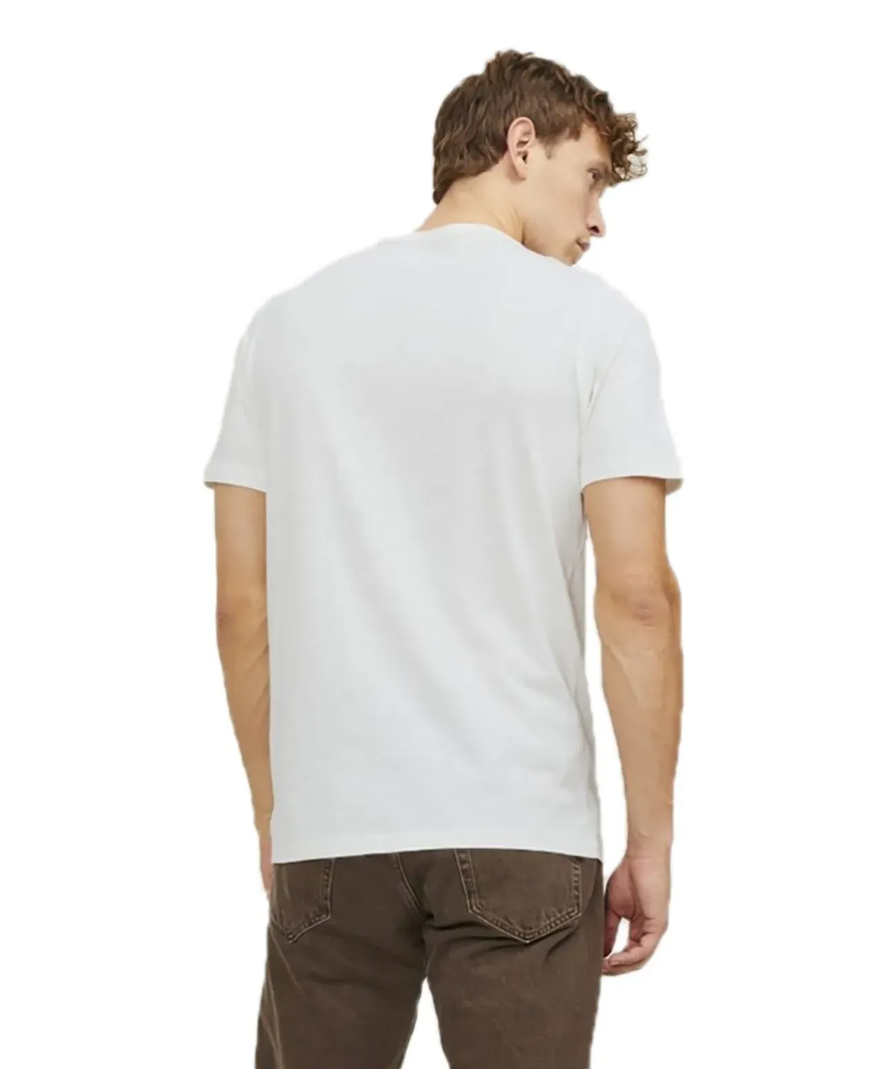 Jack & Jones T-Shirt mit Splitneck in Cloud Dancer