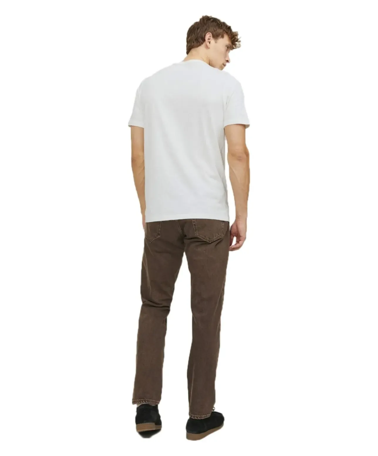 Jack & Jones T-Shirt mit Splitneck in Cloud Dancer