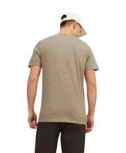 Jack & Jones T-Shirt mit Splitneck in Crockery