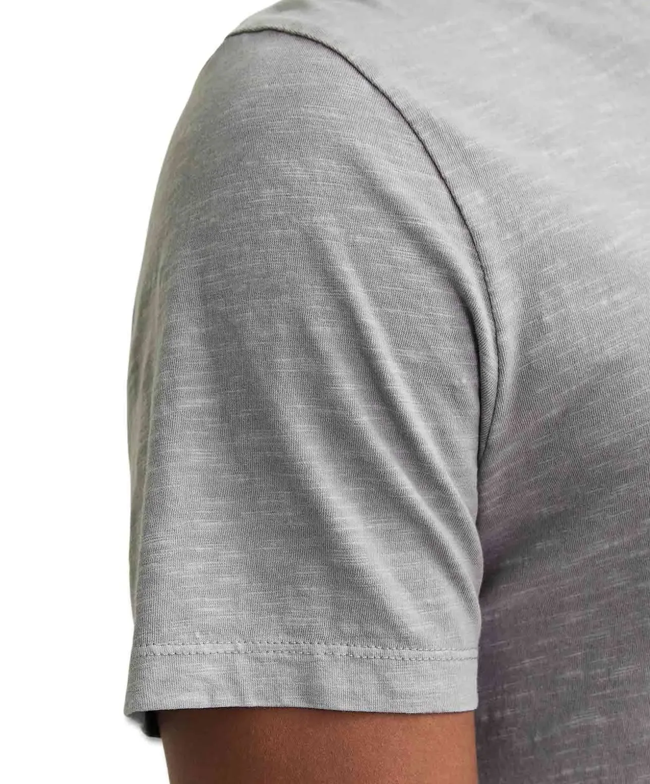 Jack & Jones T-Shirt Split mit Neck in Ultimate Grey