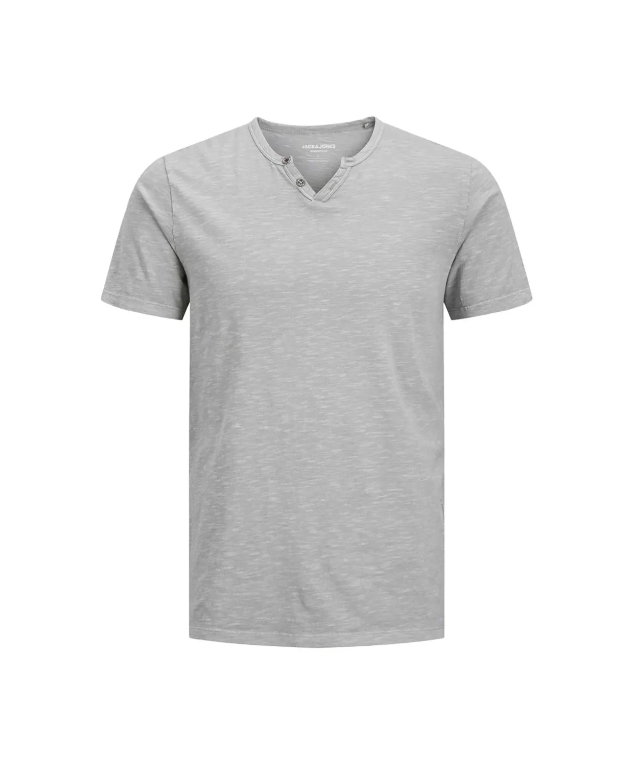 Jack & Jones T-Shirt Split mit Neck in Ultimate Grey