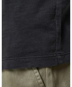 Jack & Jones T-Shirt Split mit Neck in schwarzem Black