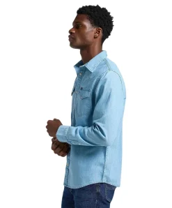 LEE Jeanshemd im Western Style in hellblau