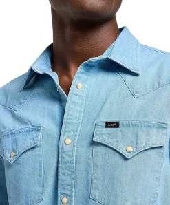 LEE Jeanshemd im Western Style in hellblau