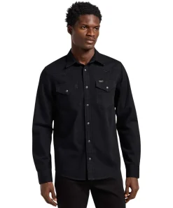 LEE Jeanshemd im Western Style in Schwarz