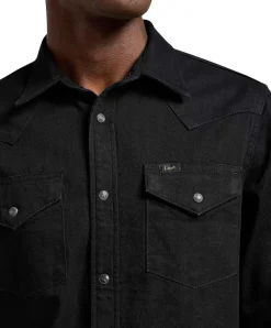 LEE Jeanshemd im Western Style in Schwarz