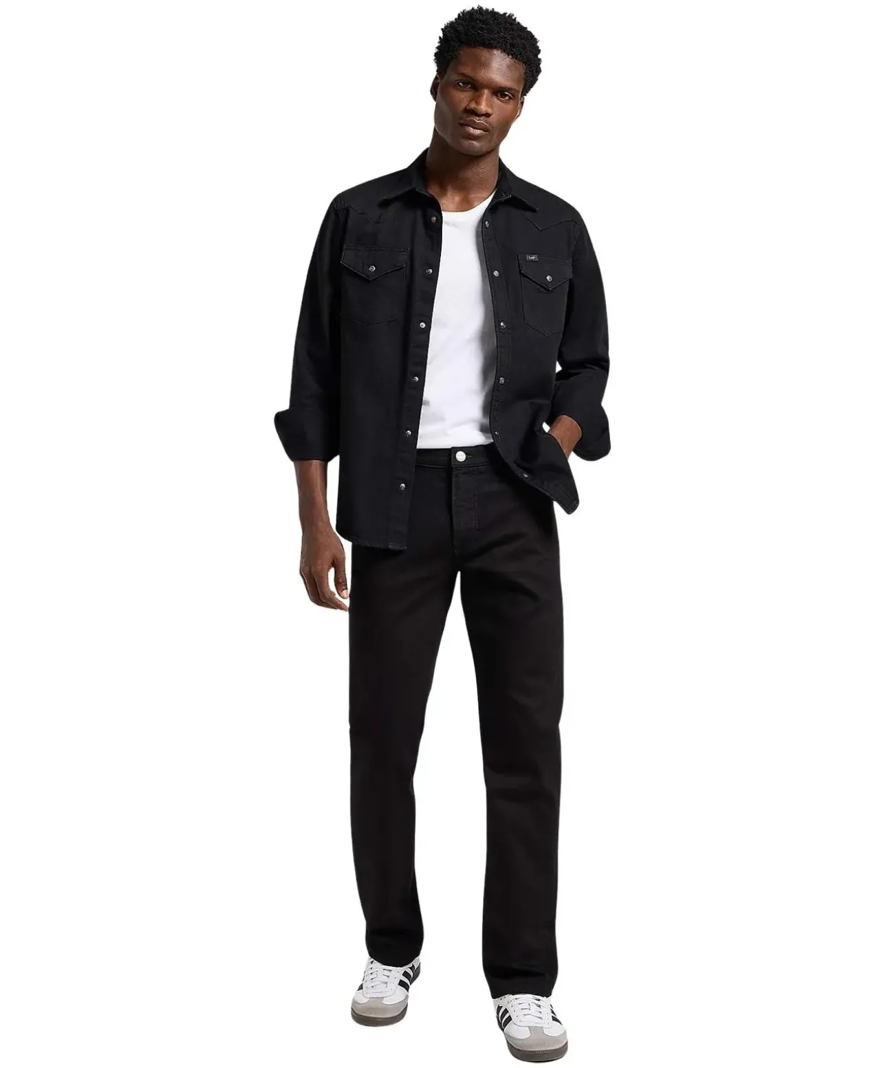 LEE Jeanshemd im Western Style in Schwarz