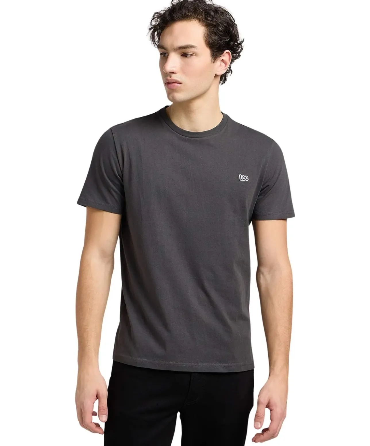 Lee T-Shirt Patch Logo Tee in Wasched Black