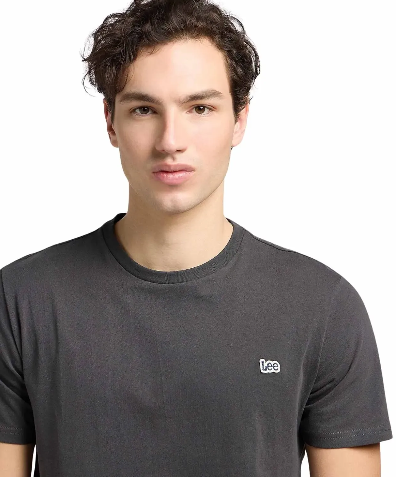 Lee T-Shirt Patch Logo Tee in Wasched Black