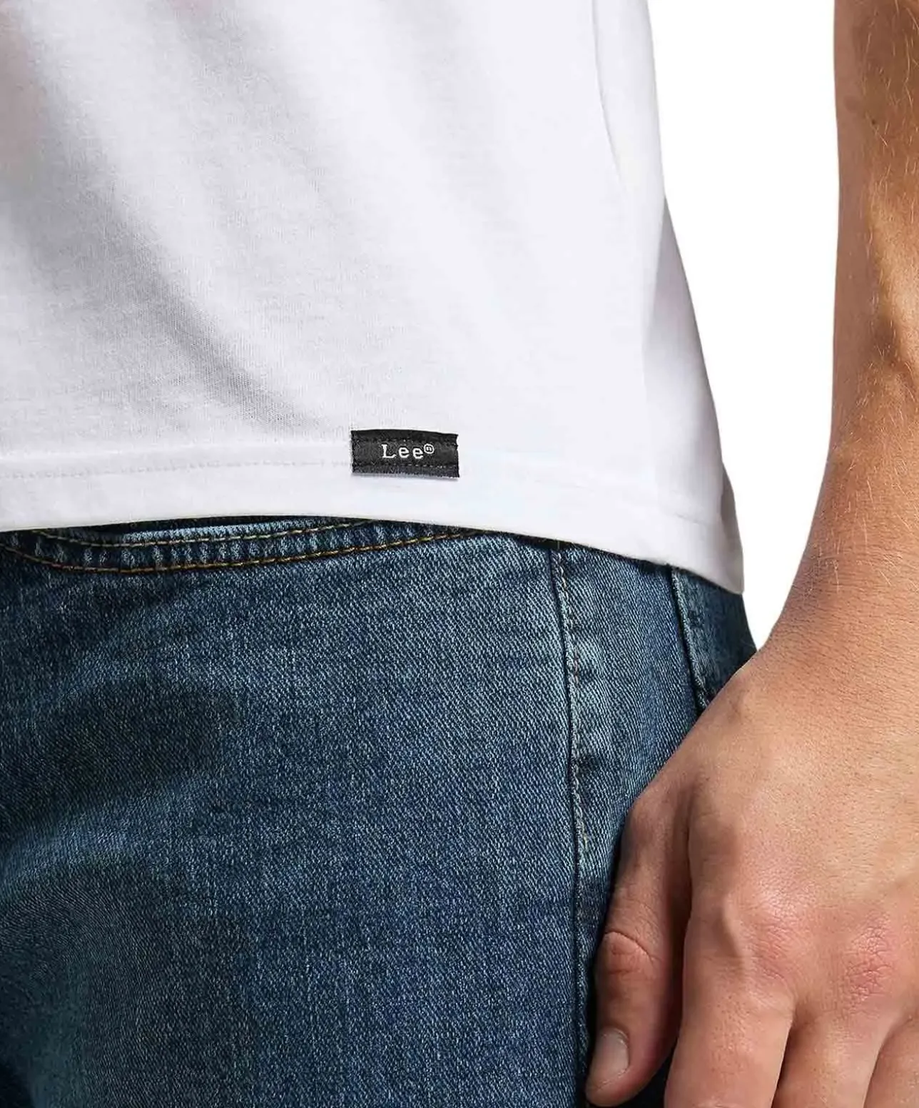 Lee T-Shirt Twin Pack Crew im 2er Pack in Weiß