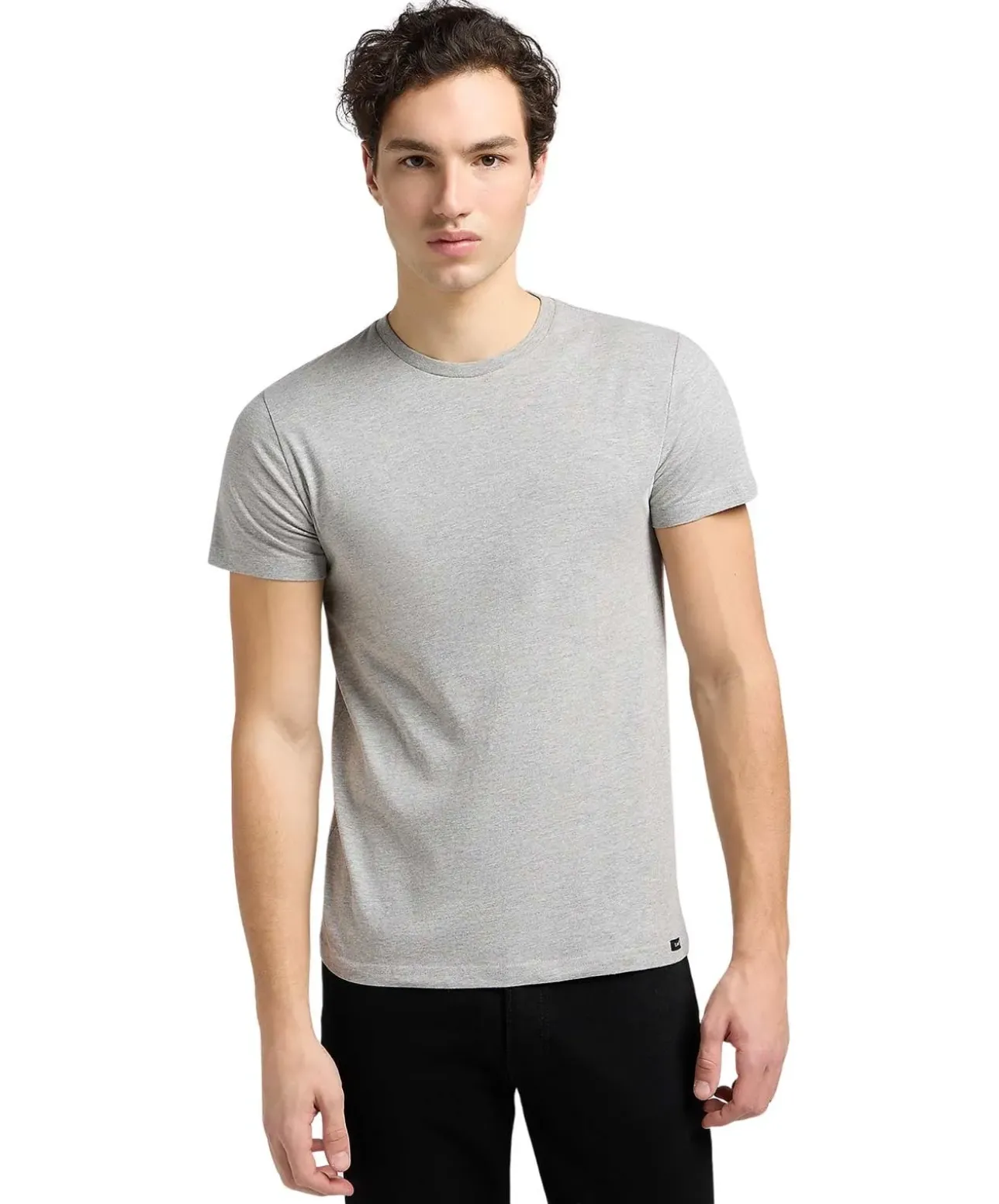 Lee T-Shirt Twin Pack Crew in Grau/Blau im 2er Pack