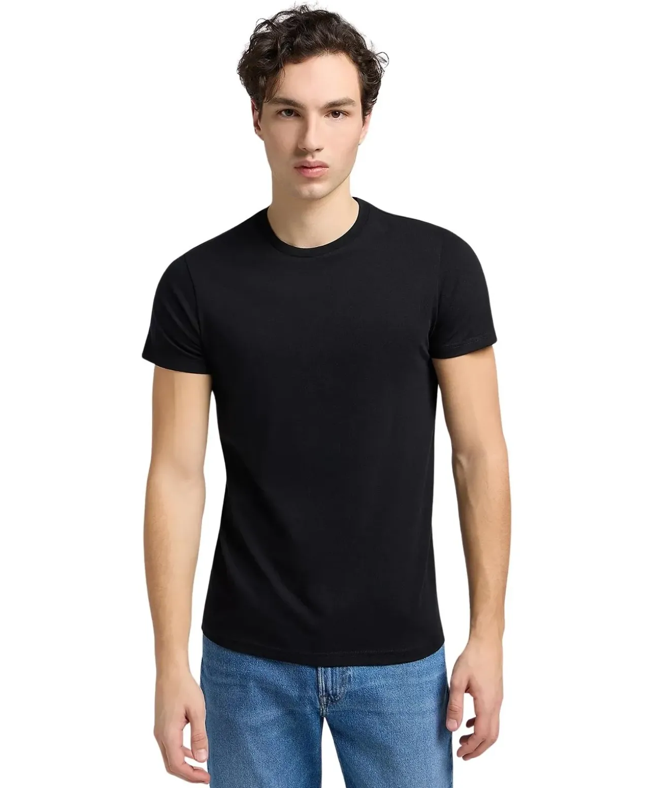 Lee T-Shirt Twin Pack Crew im 2er Pack in Schwarz