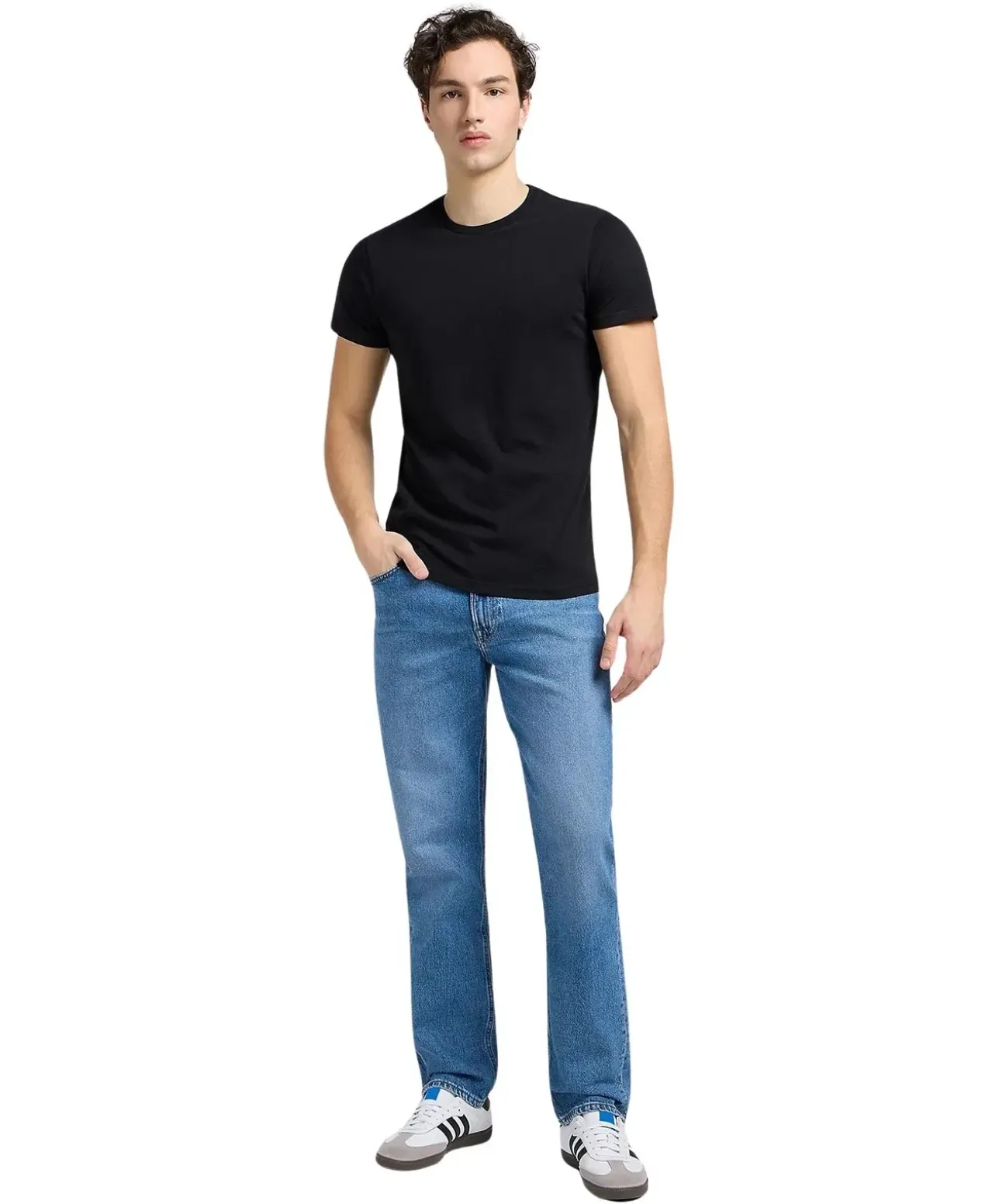 Lee T-Shirt Twin Pack Crew im 2er Pack in Schwarz