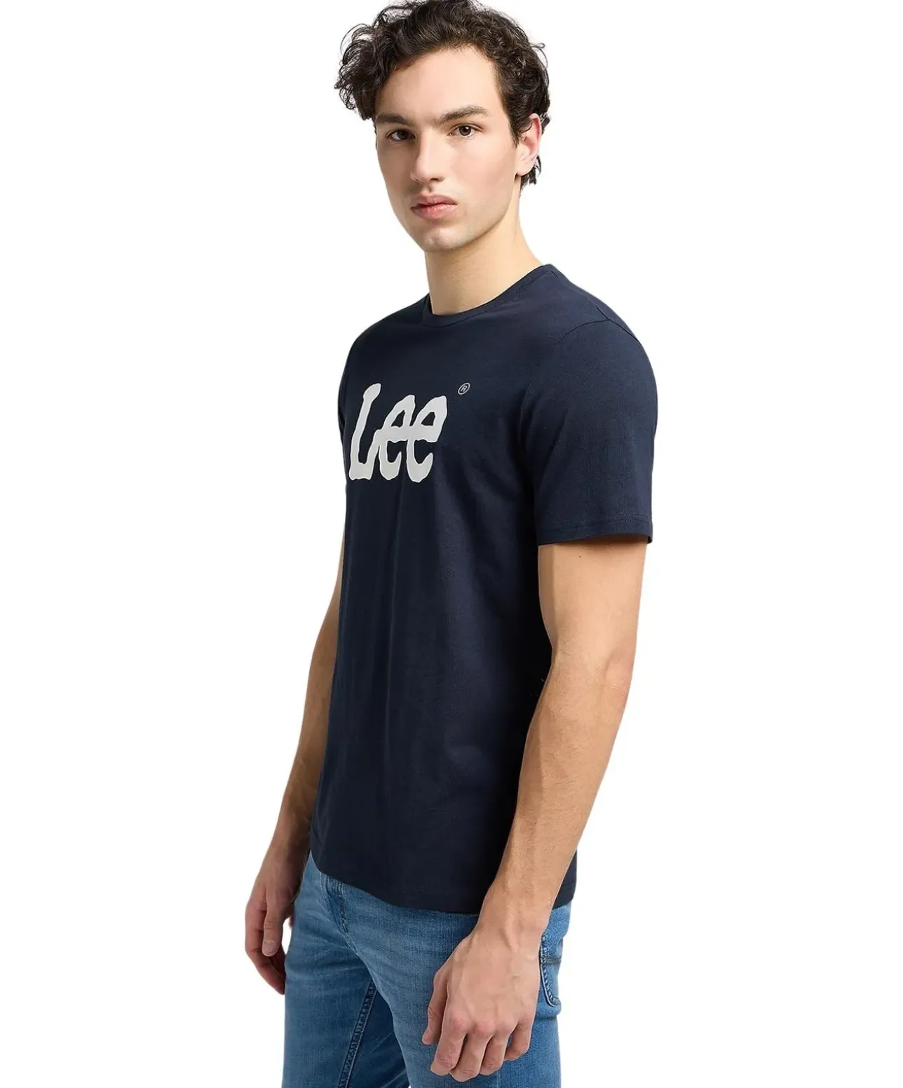 Lee Wobbly Logo Tee in Dunkelblau