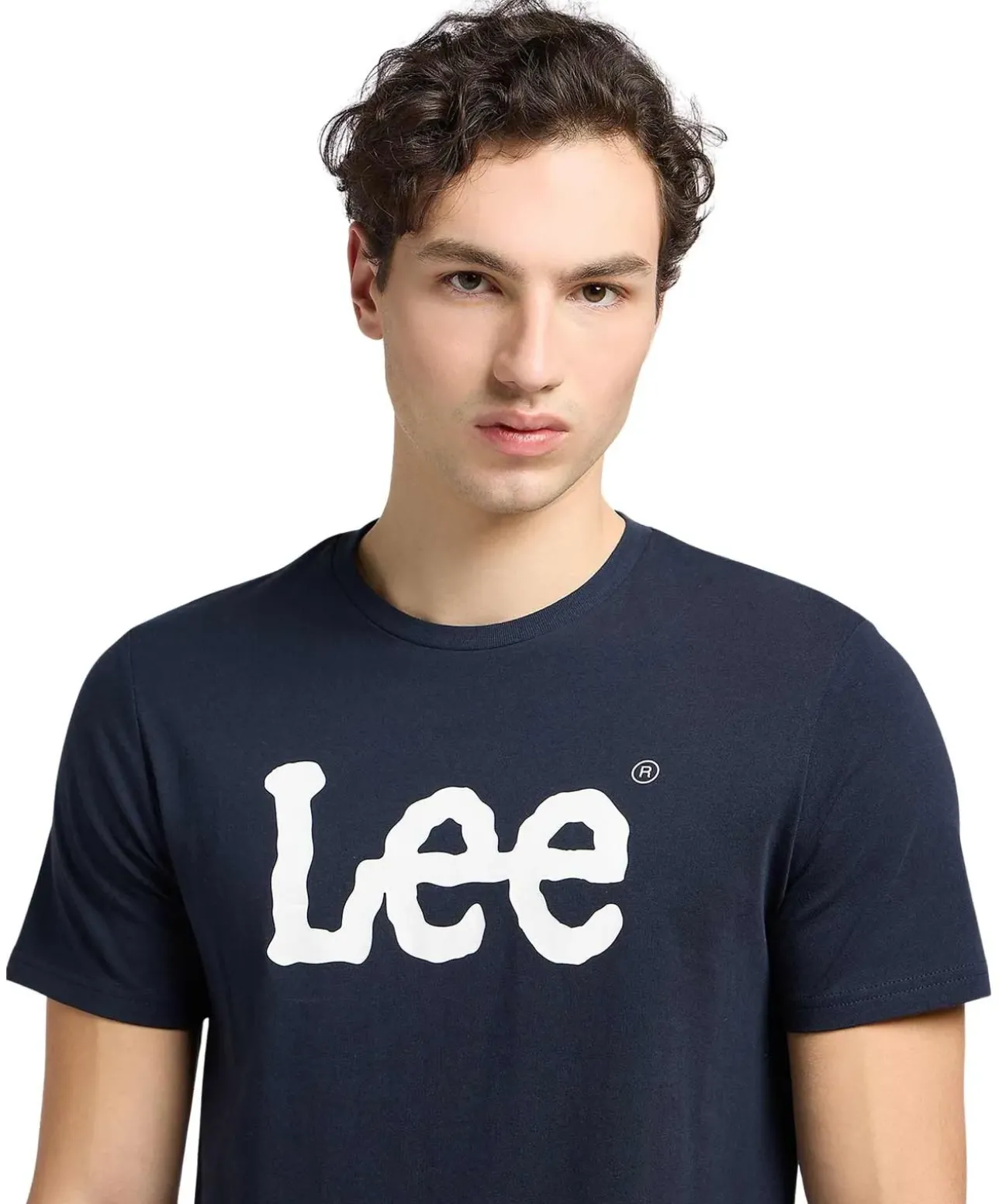 Lee Wobbly Logo Tee in Dunkelblau