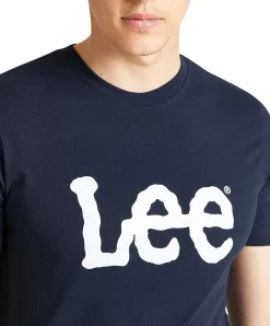 Lee Wobbly Logo Tee in Dunkelblau