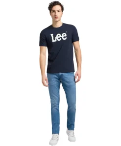 Lee Wobbly Logo Tee in Dunkelblau