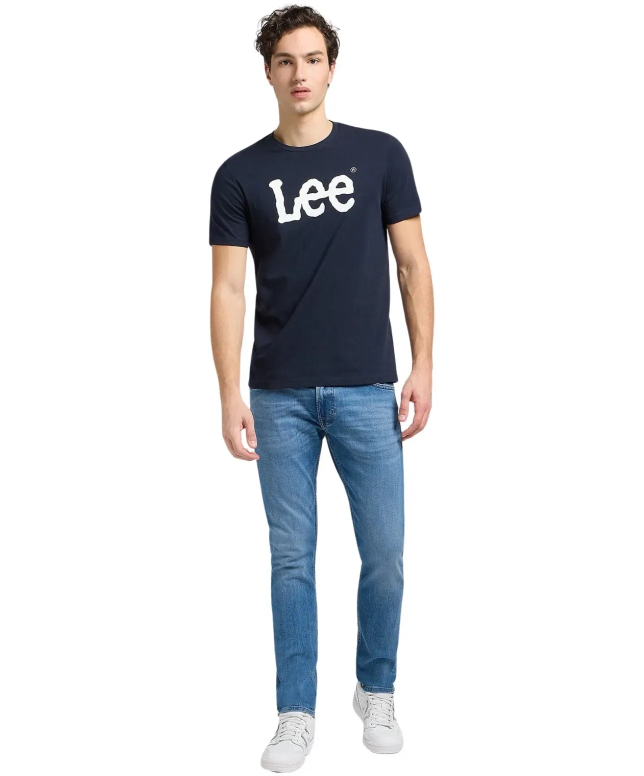 Lee Wobbly Logo Tee in Dunkelblau