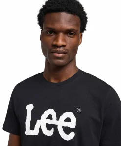 Lee Wobbly Logo Tee in Schwarz