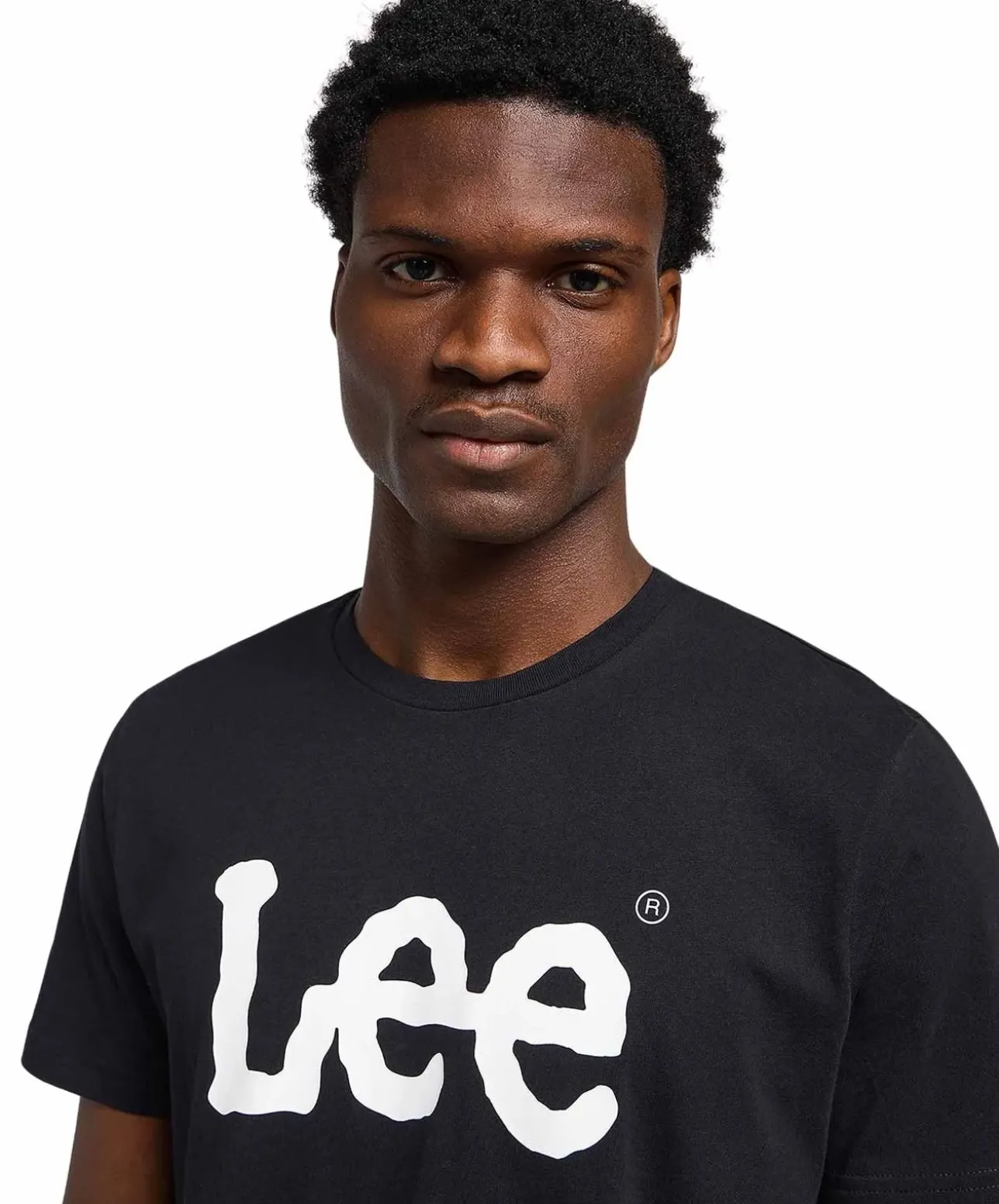 Lee Wobbly Logo Tee in Schwarz