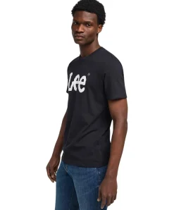 Lee Wobbly Logo Tee in Schwarz