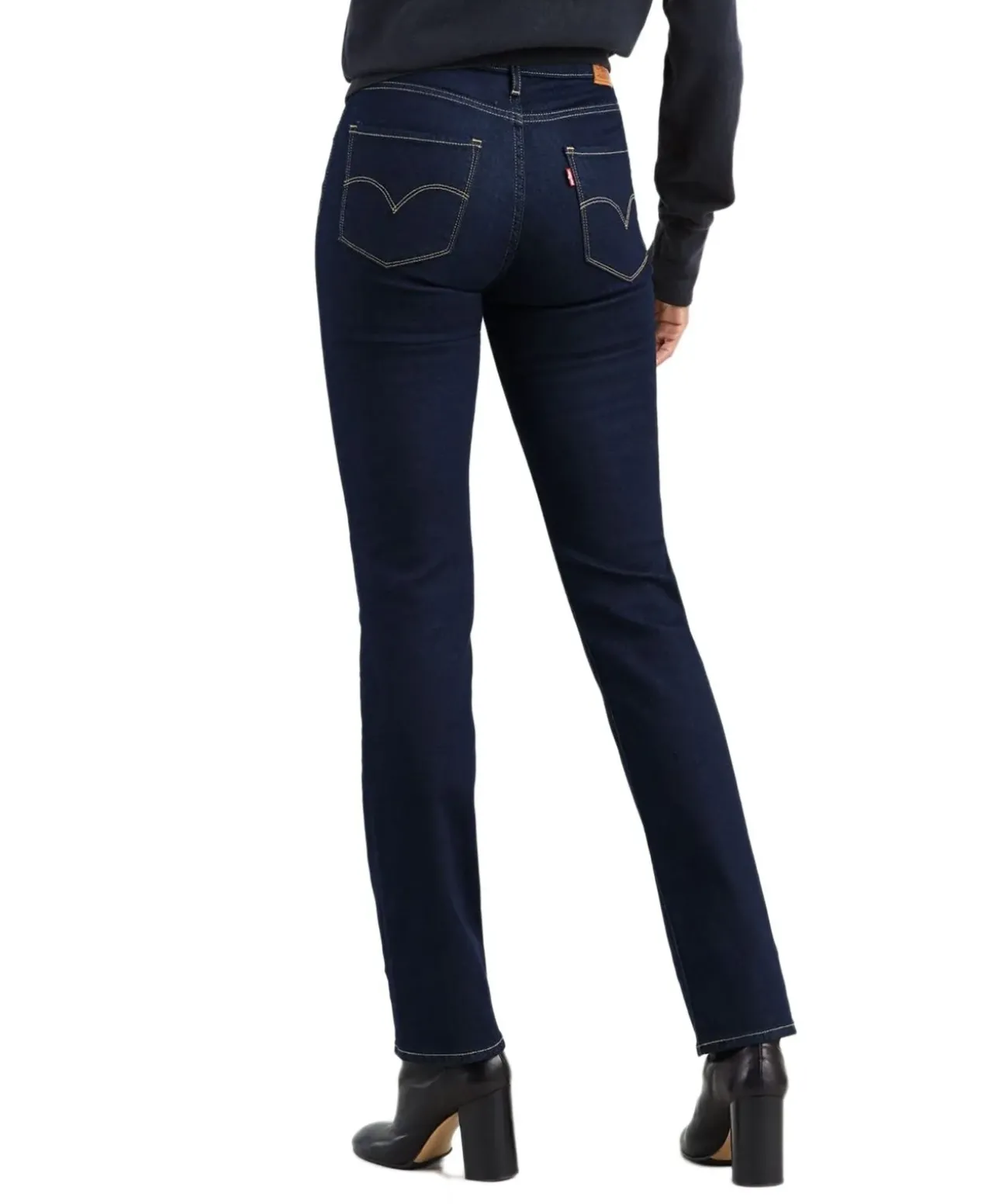 Levi’s 724 - Gerade dunkelblaue Jeans mit hohem Bund