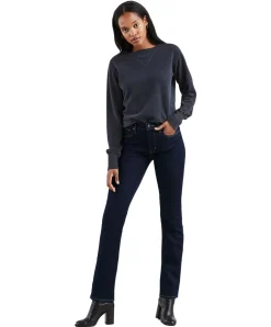 Levi’s 724 - Gerade dunkelblaue Jeans mit hohem Bund