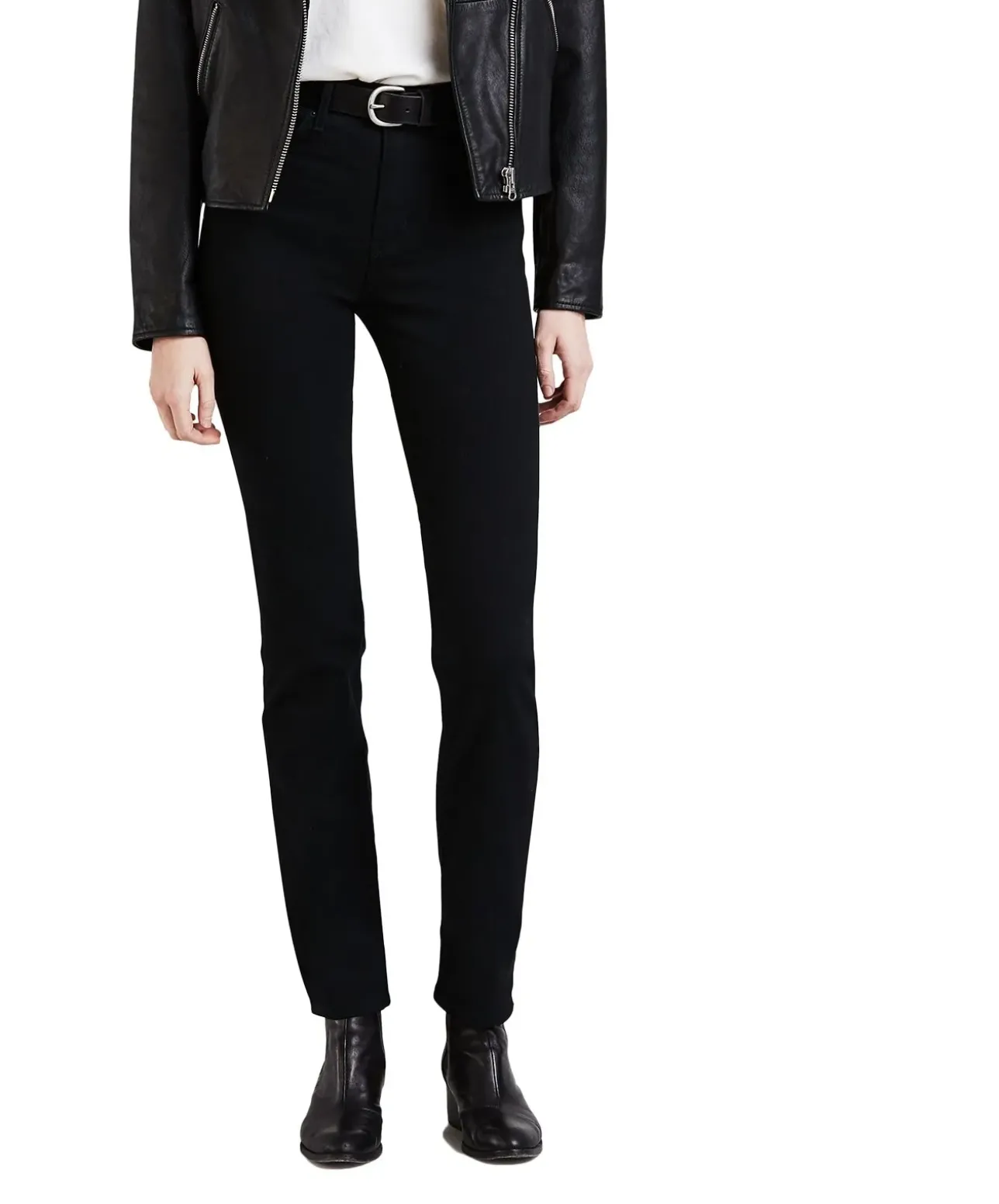 Levi’s 724 - Gerade Schwarze Jeans mit hohem Bund
