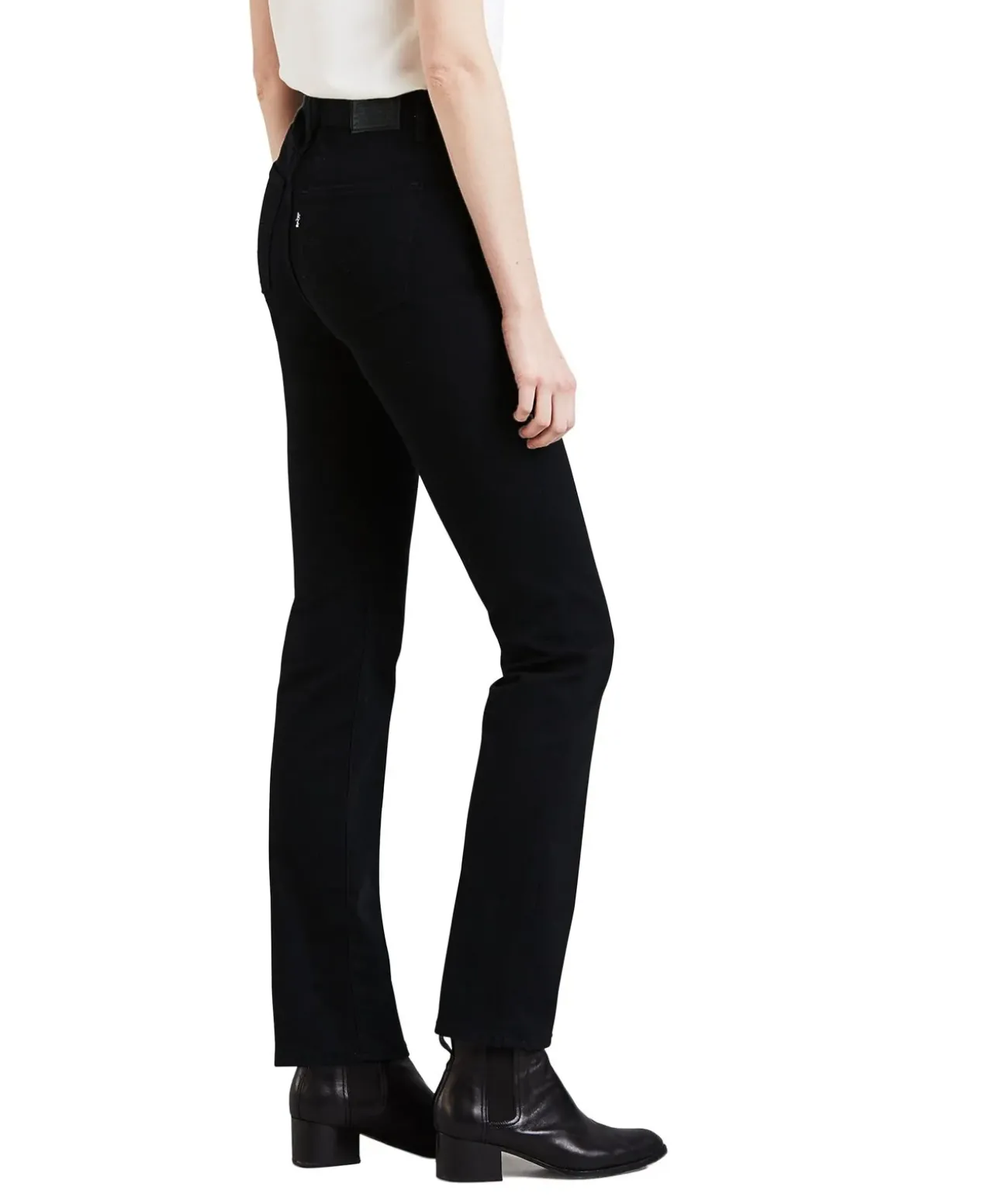 Levi’s 724 - Gerade Schwarze Jeans mit hohem Bund