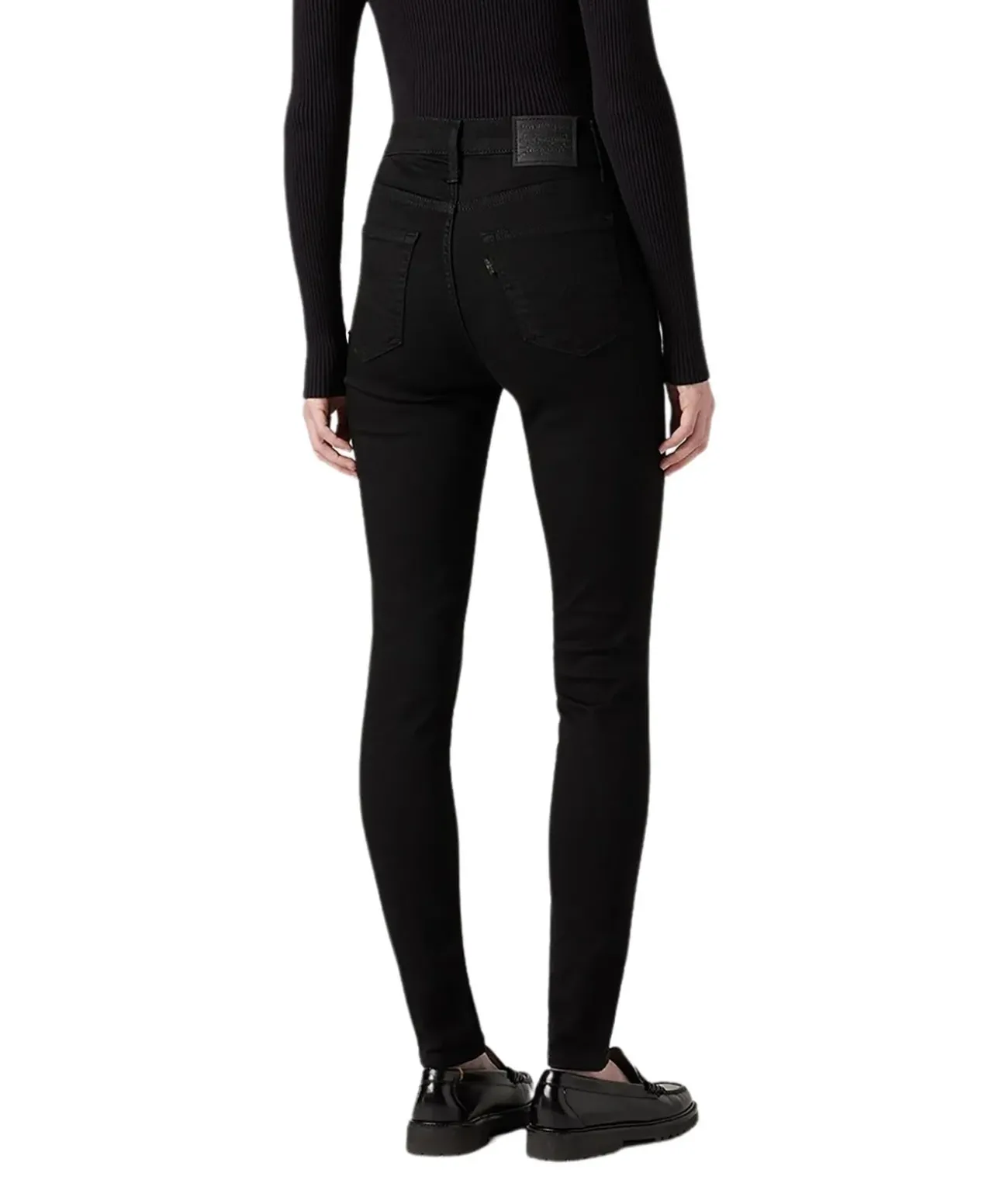 Levi's 720 - Schwarze High Waisted Skinny Jeans