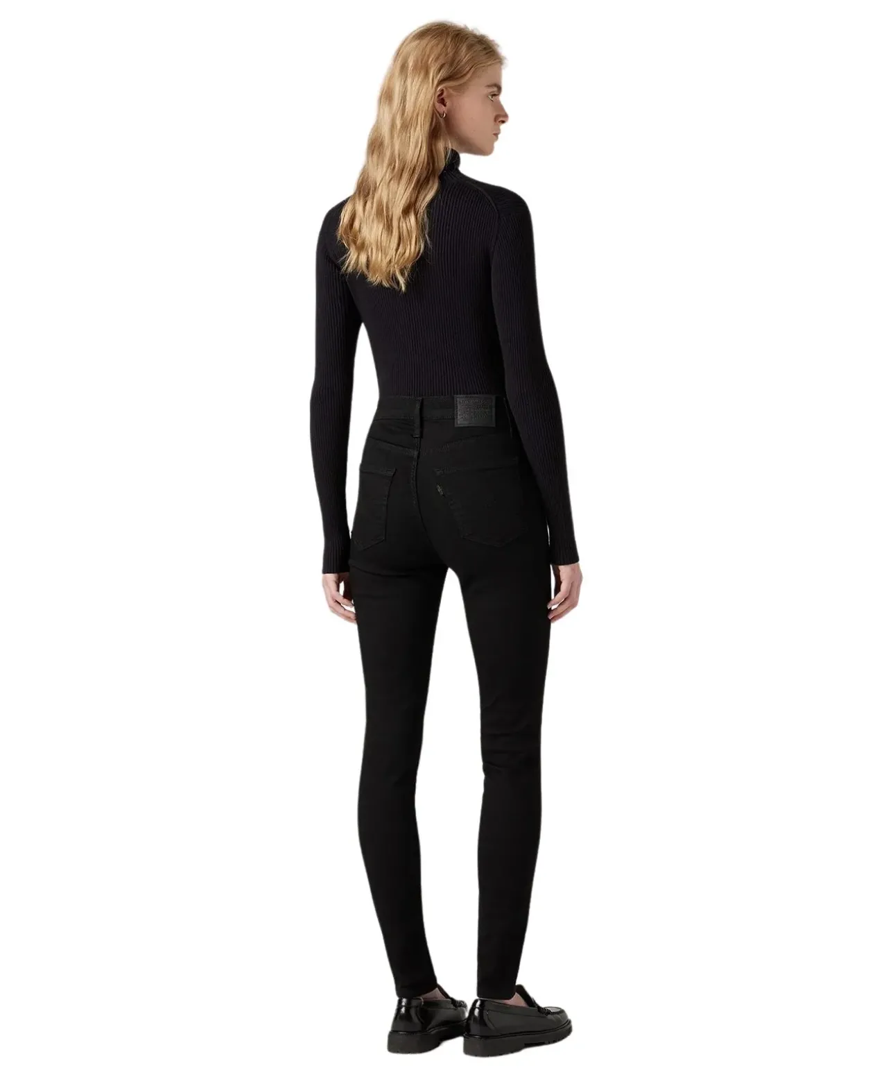 Levi's 720 - Schwarze High Waisted Skinny Jeans