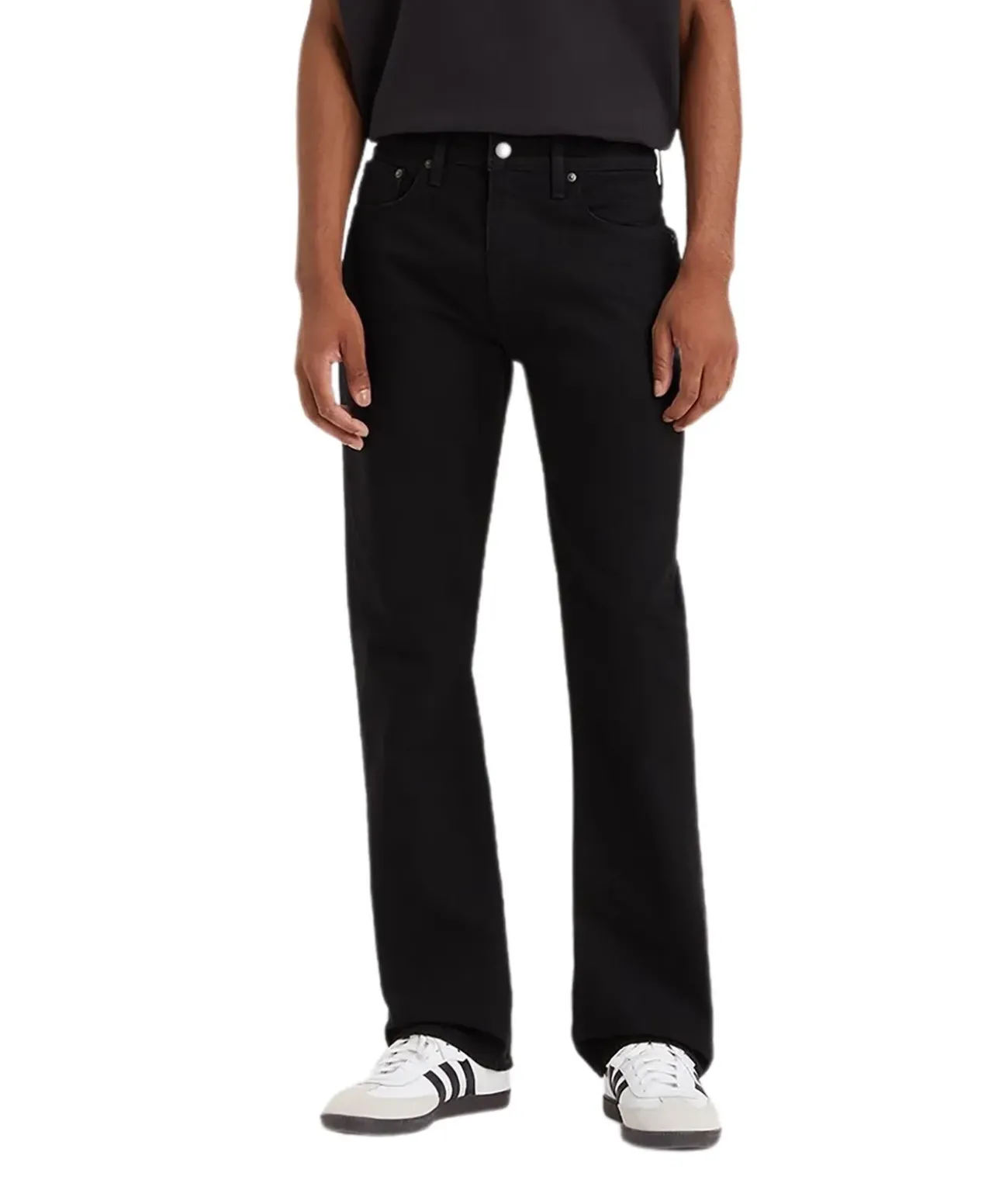 Levis 527 Bootcut Jeans in verwaschenem Schwarz