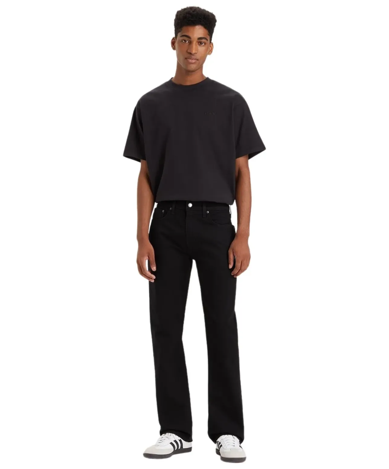 Levis 527 Bootcut Jeans in verwaschenem Schwarz