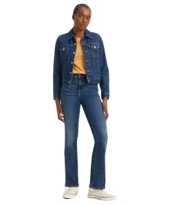 Levi's 725 Bootcut Jeans mit hohem Bund in Mittelblau