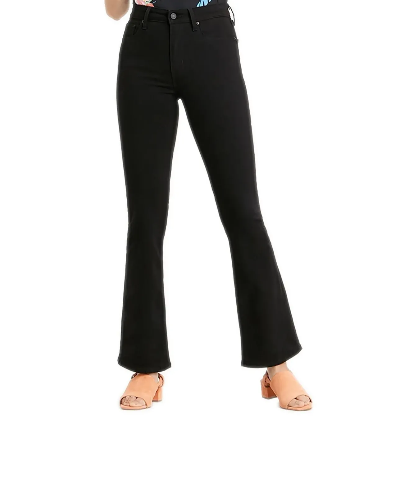 Levi's 725 Bootcut Jeans mit High Rise in Schwarz